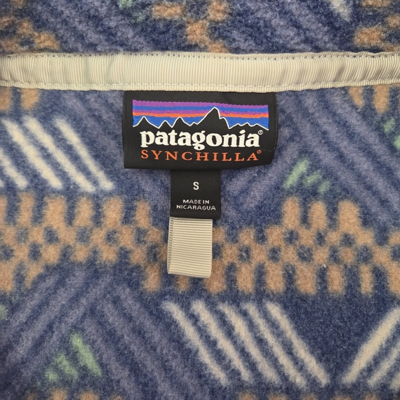Vintage Patagonia SYNCHILLA SNAP-T PULLOVER IN TUNDRA CLUSTER NEW NAVY - Picture 5 of 6
